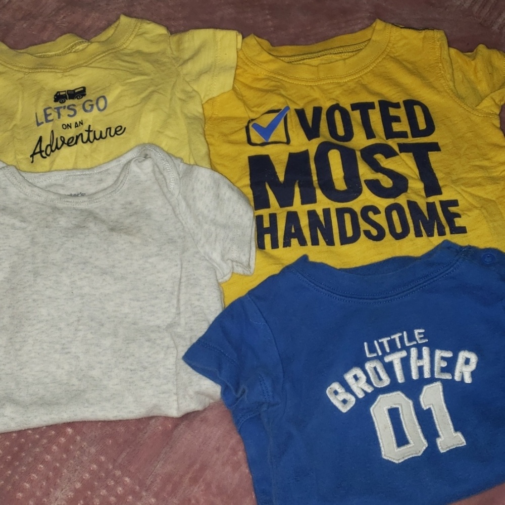 3 9m Carter's onesies with one shirt